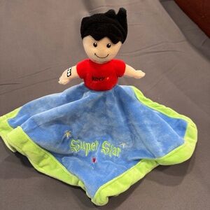 Baby Essentials Boys Lovey Blue Rock Star Guitar EUC Reversible